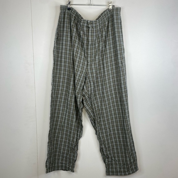 Nordstrom Men's XL Green Pyjama Pants Bottoms Checkered - Picture 2 of 4
